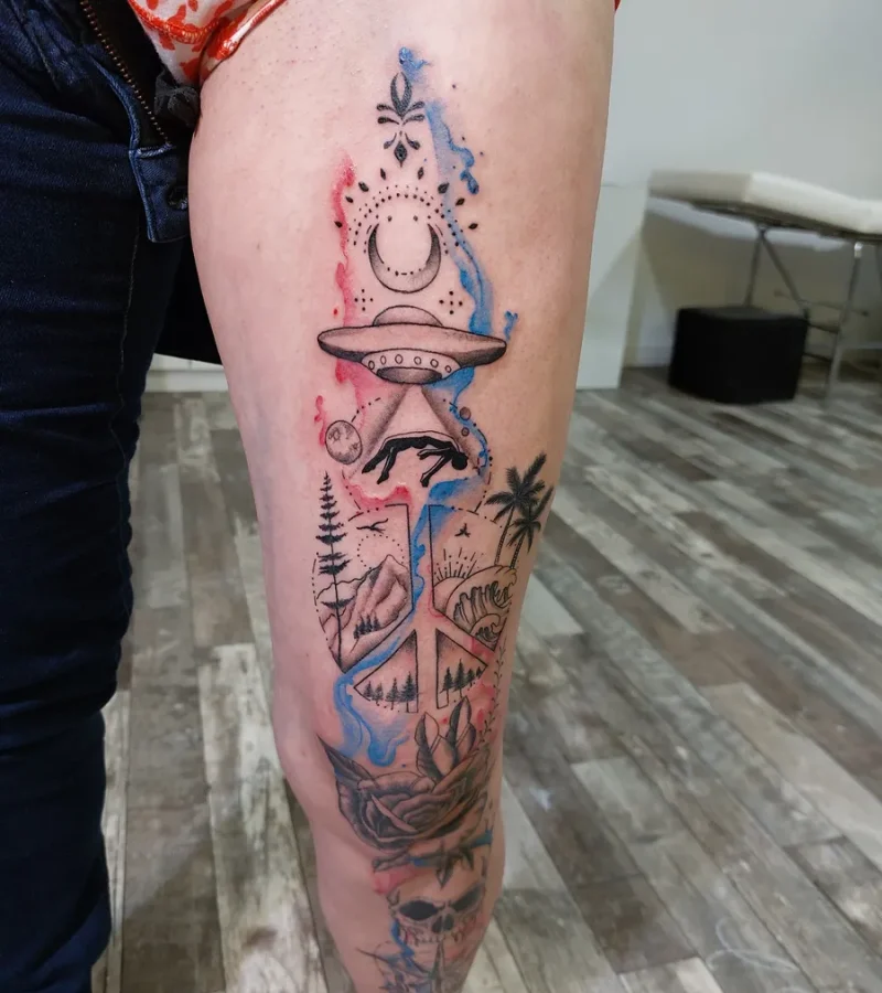 Réalisation de tatouage par Cyril Lenoir, tatouage et piercing à Saint Jean d'Angely